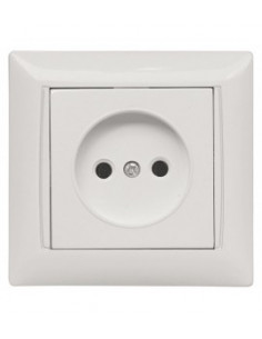 Розетка Primera Luxel 1 місце без заземлення (біла)