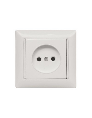 Розетка Primera Luxel 1 місце без заземлення (біла)