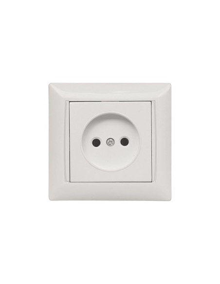 Розетка Primera Luxel 1 місце без заземлення (біла)