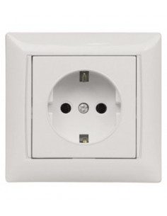 Розетка Primera Luxel 1 місце із заземленням (біла) 2