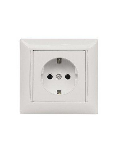 Розетка Primera Luxel 1 місце із заземленням (біла)