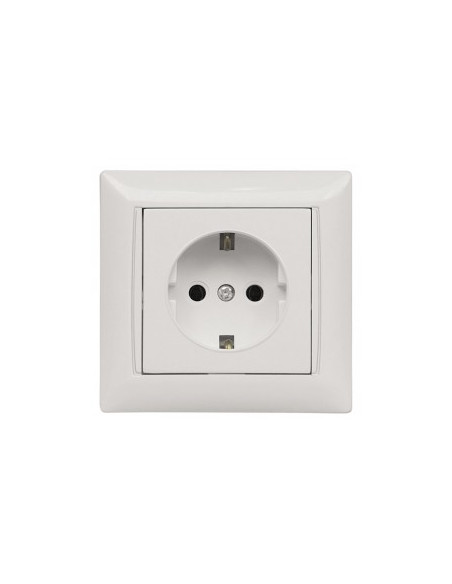 Розетка Primera Luxel 1 місце із заземленням (біла)