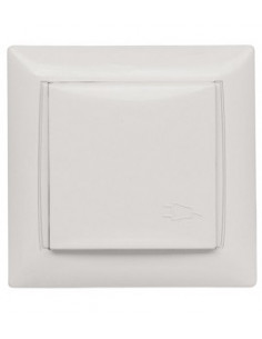 Розетка Primera Luxel 1 місце із заземленням та кришкою (біла)