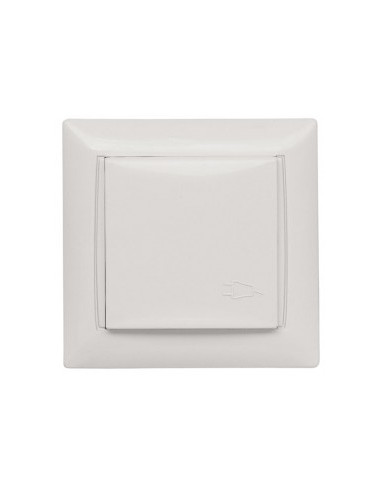 Розетка Primera Luxel 1 місце із заземленням та кришкою (біла)