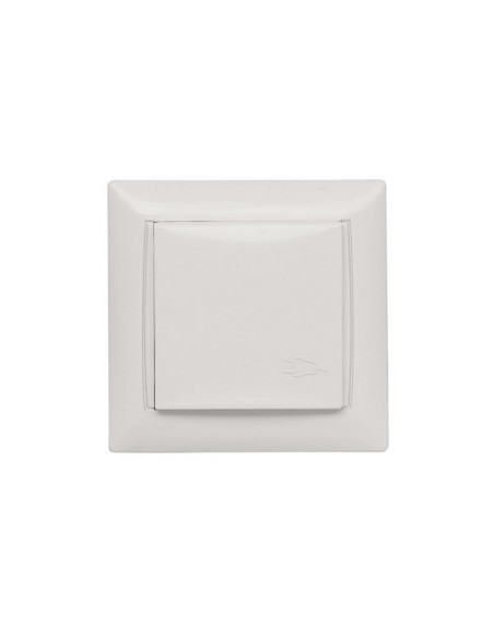 Розетка Primera Luxel 1 місце із заземленням та кришкою (біла)