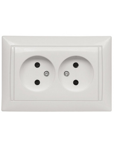 Розетка Primera Luxel 2 м без заземлення (біла)