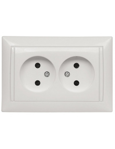 Розетка Primera Luxel 2 м без заземлення (біла)