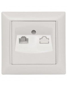 Розетка Primera Luxel компьютерна, (біла)