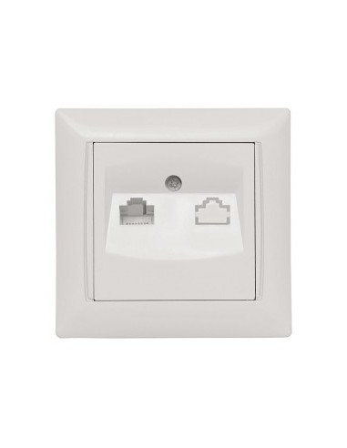 Розетка Primera Luxel компьютерна, (біла)