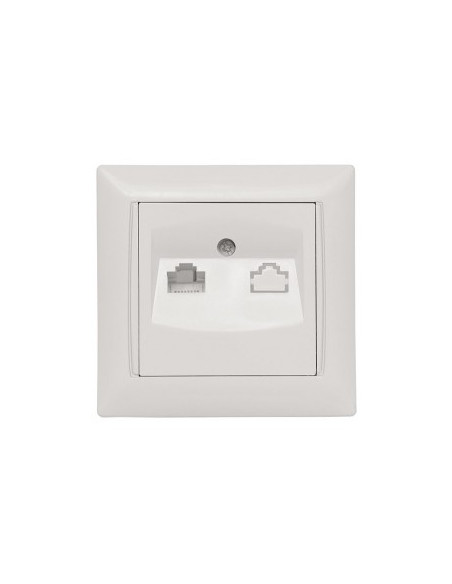 Розетка Primera Luxel компьютерна, (біла)