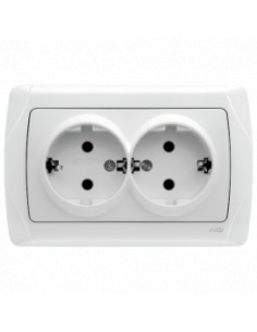 Розетка Viko Carmen 2 місце із заземленням