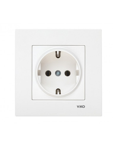 Розетка одинарна з  заземленням Karre