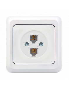 Розетка телефонная двойная цифровая RJ11 Firat (96-11-2)