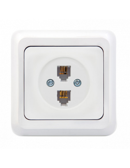 Розетка телефонная двойная цифровая RJ11 Firat (96-11-2)