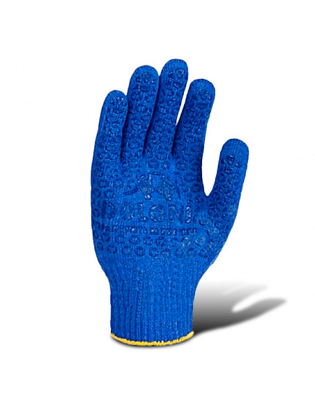 Рукавиці робочі сині з синьою крапкою ПВХ