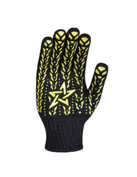 Рукавиці робочі чорні з жовтою зіркою ПВХ