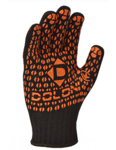 Рукавиці трикотажні чорні з ПВХ