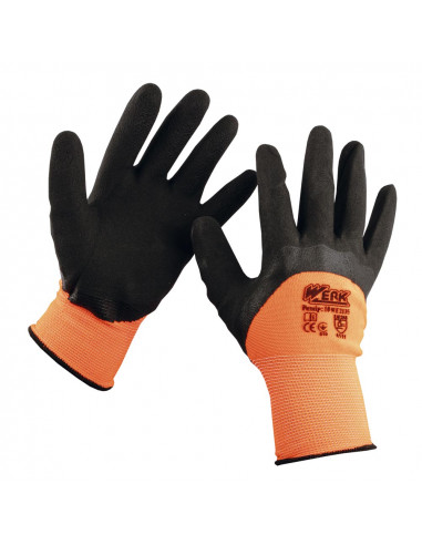 Рукавички захисні оранжево-чорні Латекс Werk