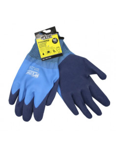 Рукавички поліестр блакитні (подвійний латекс) WERK