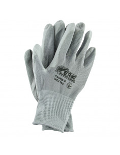 Рукавички трикотажні ПЕ, сірий колір, ПУ покритя покриття WERK