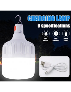 Аварійний світлодіодний світильник із USB-зарядкою, вулична портативна лампа, 30W 2