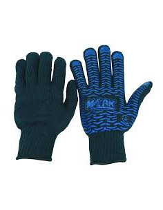 Рукавички ХБ чорні,синій ПВХ WERK