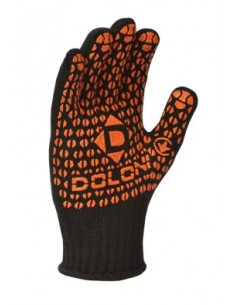 Рукавички чорні з 2-х сторін, точкою ПВХ , 7 клас