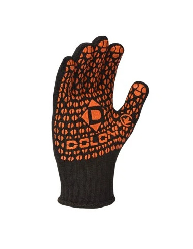 Рукавички чорні з 2-х сторін, точкою ПВХ , 7 клас