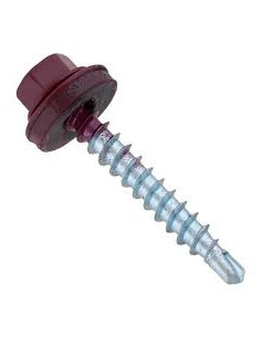 Саморіз покрівельний по дереву (RAL) з шайбою 3005 4,8х35