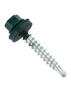 Саморіз покрівельний по дереву (RAL) з шайбою 6005 4,8х35