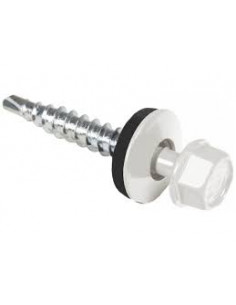 Саморіз покрівельний по дереву (RAL) з шайбою 9003 4,8х35