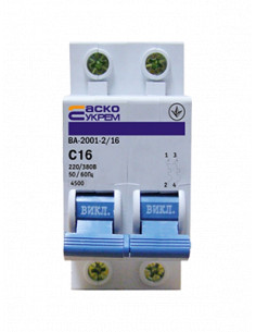 Автомат УкрЕМ ВА-2001 2р 10А АсКо