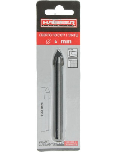 Свердло по склу та кераміці HAISSER d 6mm