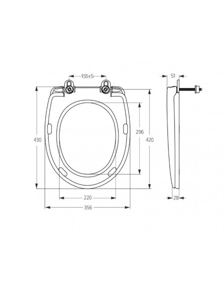 Сидіння для унітазу SOLO біле СП-8