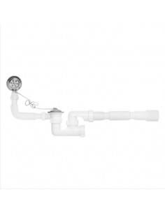 Сифон для ванни KRONER KRP-BS03 1 1/2"х40/50 з переливом і ревізією 