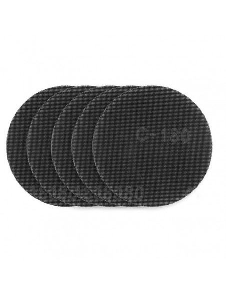 Сітка для шліфування гіпсу з липучкою 180 мм, K180, 5шт для шліфувальної машини 59G263