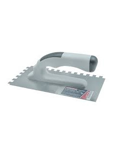 Терка CLASSIC нержавіюча сталь 130*270 зуб 10*10 двукомпонентна ручка HAISER