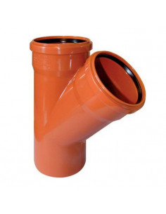 Трійник для зовнішньої каналізації Rozma 110х110/45°