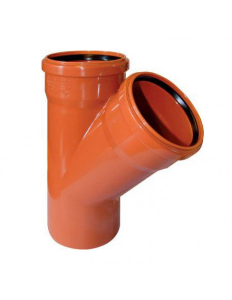 Трійник для зовнішньої каналізації Rozma 110х110/45°