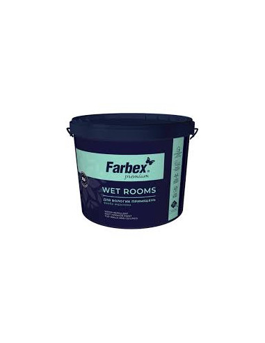 Фарба для вологих приміщень ВДА (WET ROOMS), біла матова, 1,4 кг