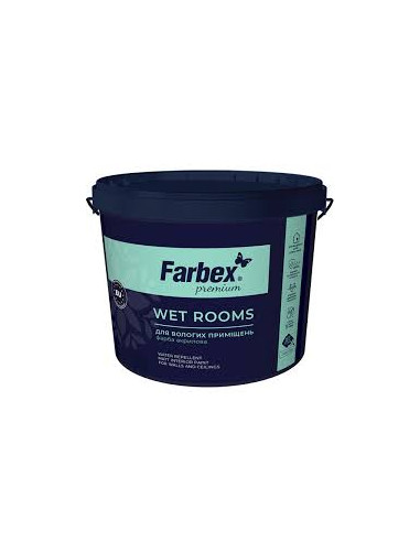 Фарба для вологих приміщень ВДА (WET ROOMS), біла матова, 4,2 кг