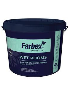 Фарба для вологих приміщень ВДА (WET ROOMS), біла матова, 7 кг