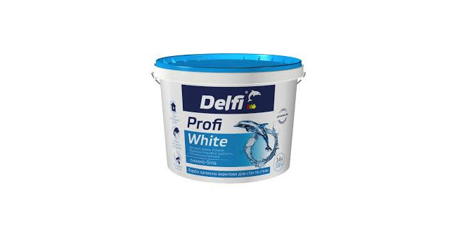 Фарба латексна акрилова для внутр. робіт Profi White TM  Delfi 1,4 кг 