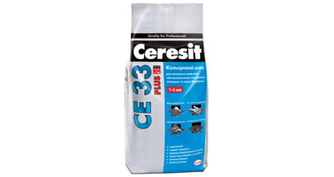 Фуга Ceresit кольоровий шов СЕ 33 Plus №123 Бежевий 2 кг