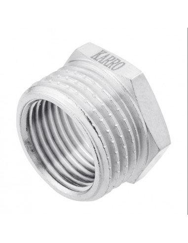 Футорка Karro 1/2"х3/8" ЗВ нікельована KR-3115