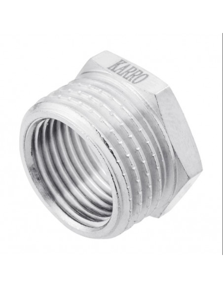 Футорка Karro 1/2"х3/8" ЗВ нікельована KR-3115