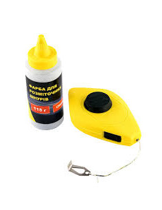 Шнур малярний (резиновий корпус) 30м+ фарба Сталь