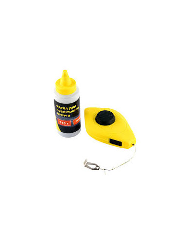 Шнур малярний (резиновий корпус) 30м+ фарба Сталь