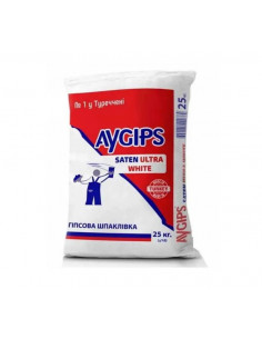 Шпаклівка  гіпсова Aygips SATEN ULTRA WHITE фінішна біла (25 кг)