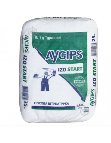 Шпаклівка гіпсова Aygips IZO Start (25 кг)